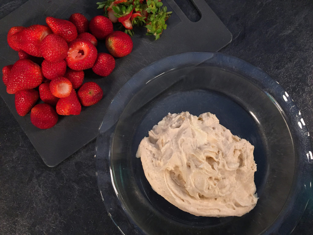 Cake batter in cake pan