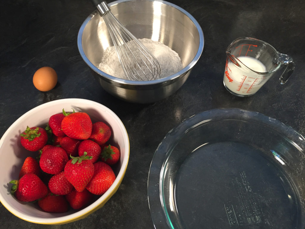 Summer strawberry cake ingredients