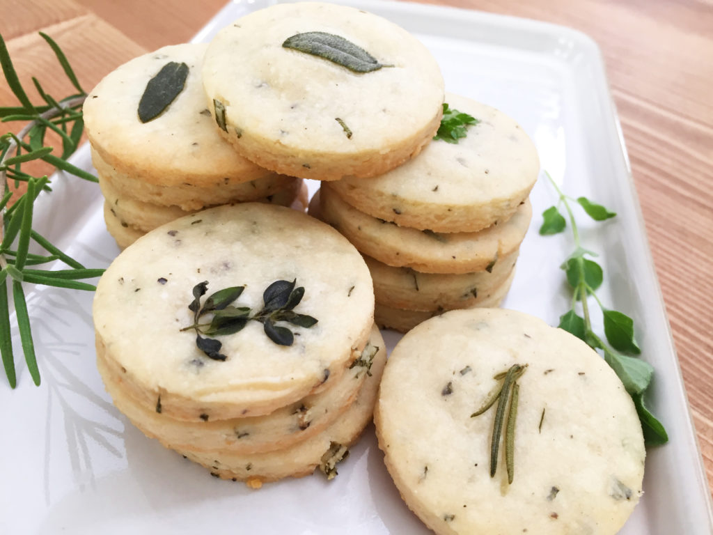 Stack of shortbread cookies