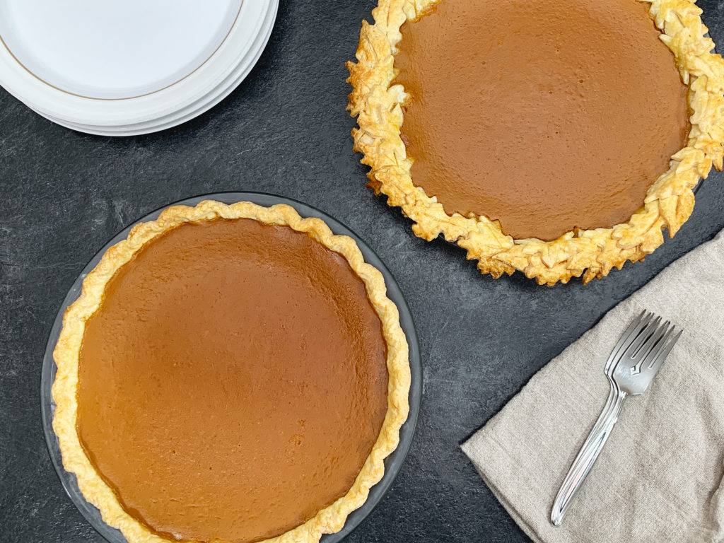 fresh baked pumpkin pies