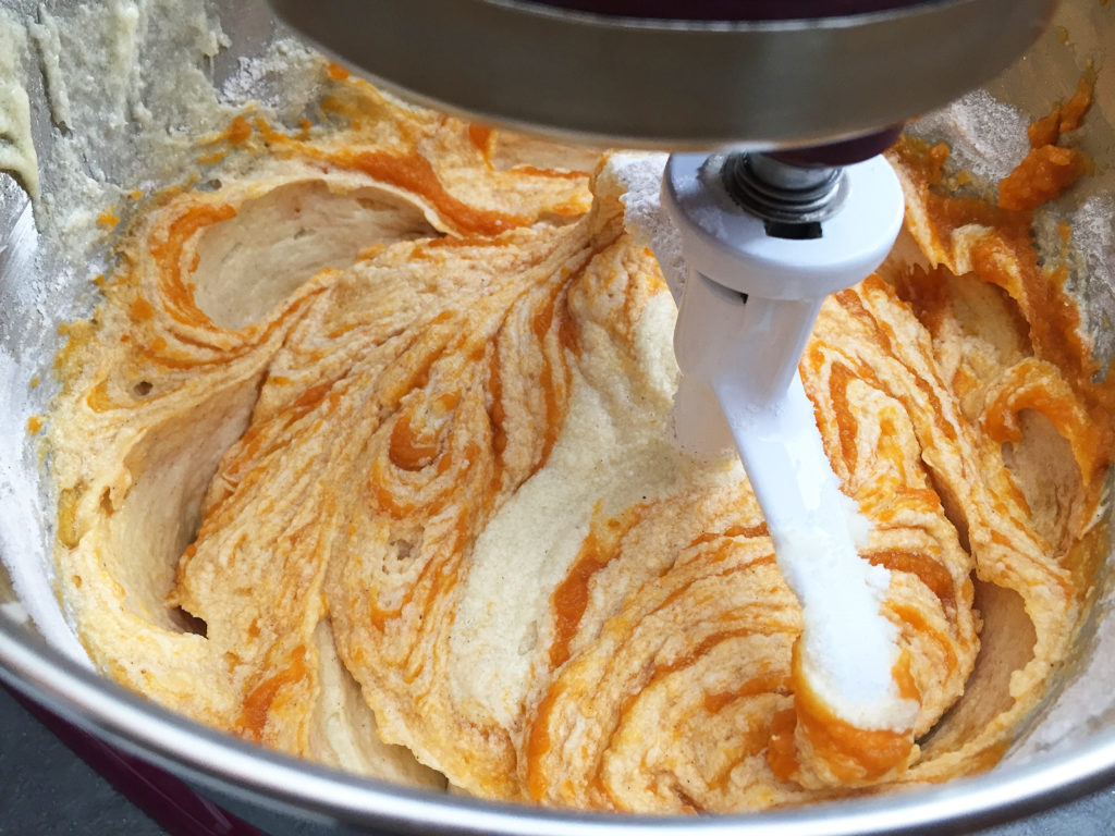 pumpkin swirled batter