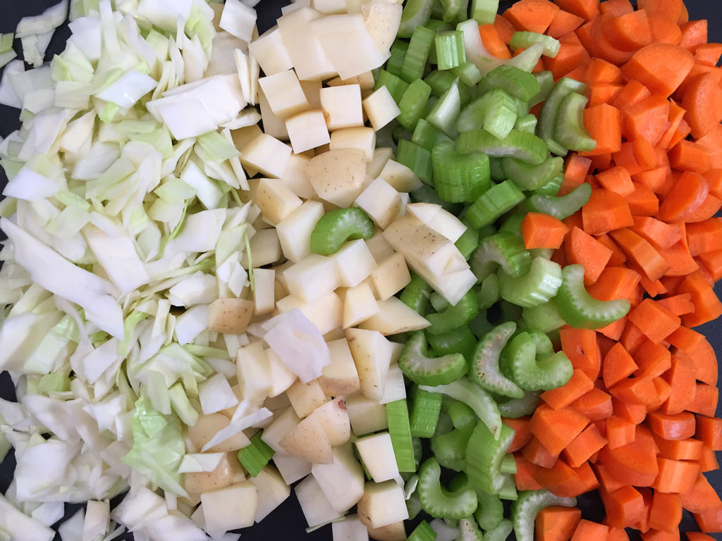 chopped vegetables