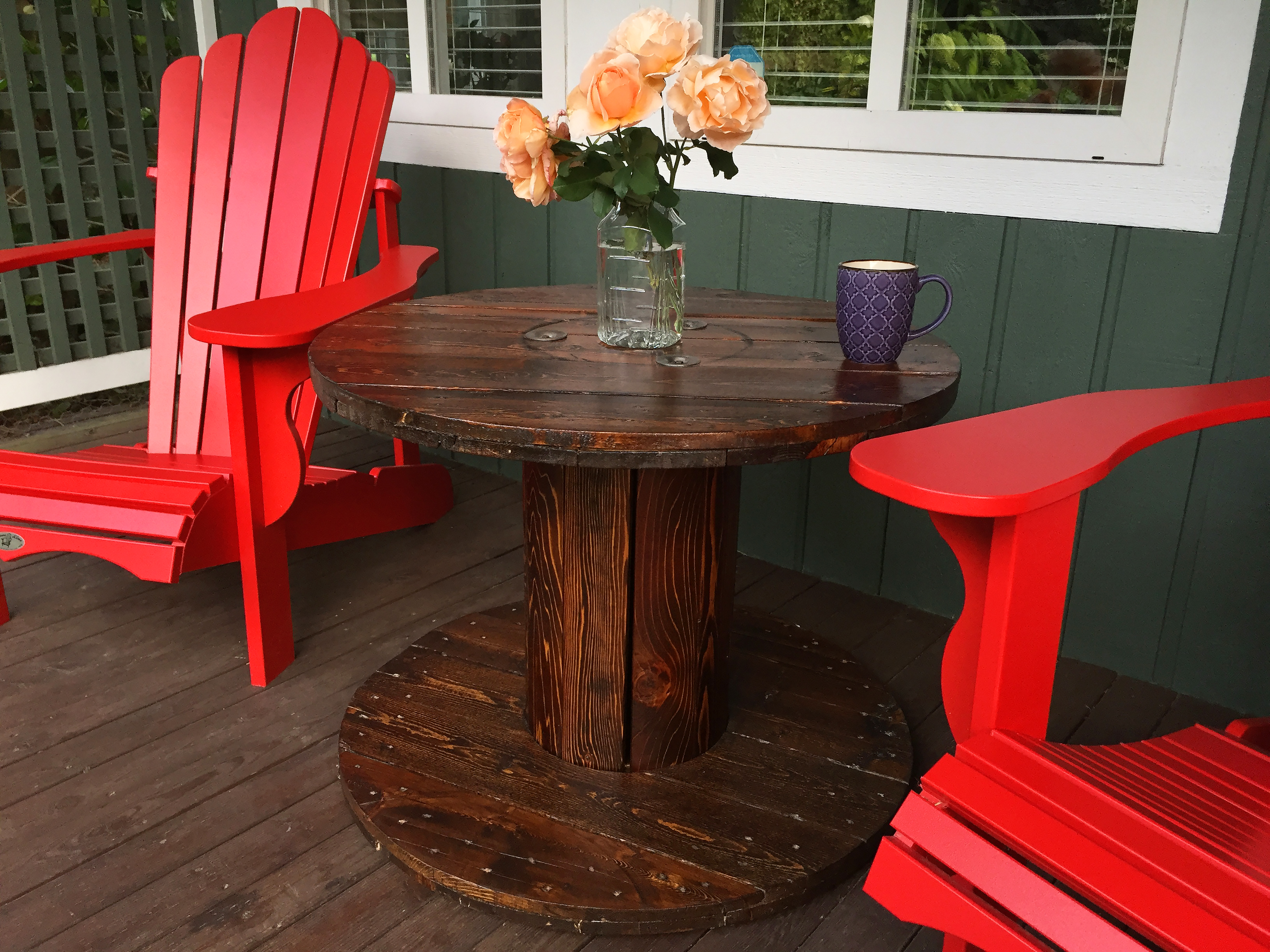 PLANS: Wooden Cable Reel Table Patio Set Wire Spool Drum Round