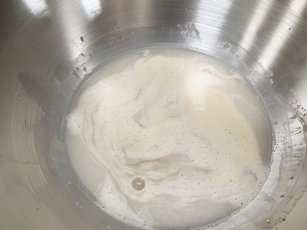 warm water with yeast