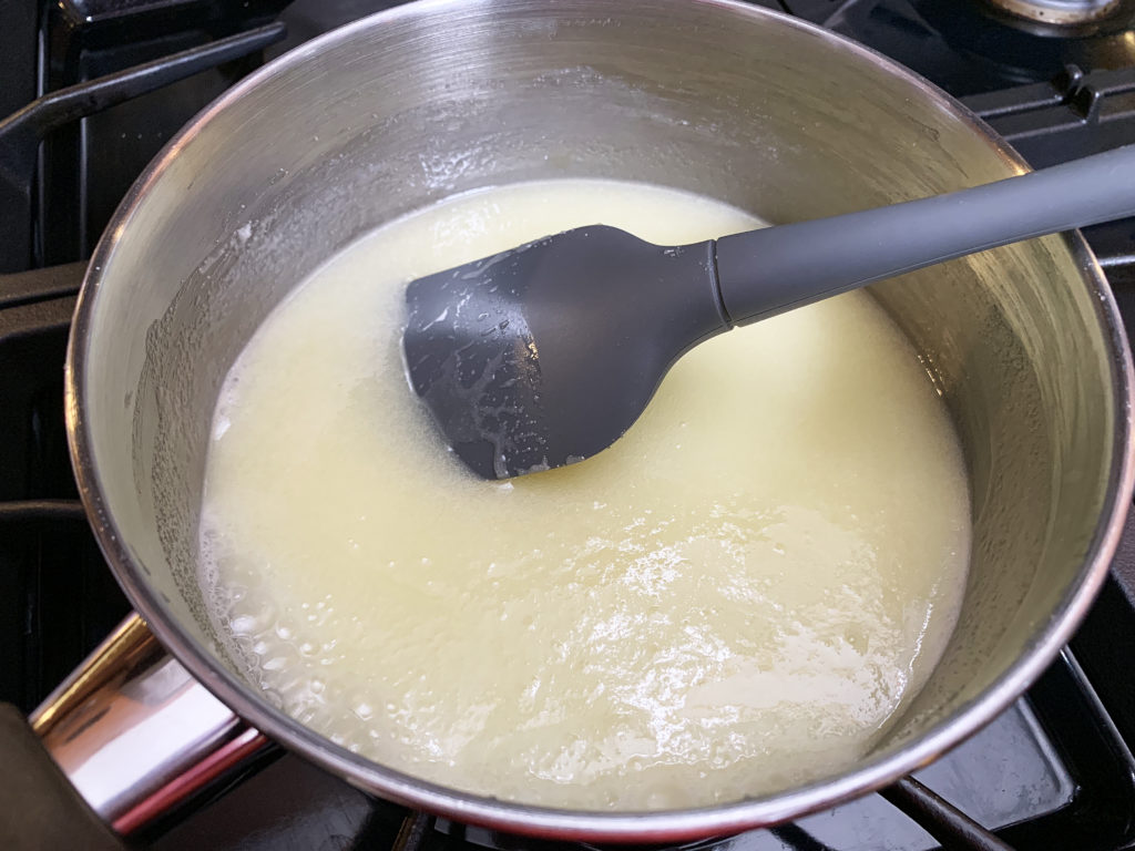 melted butter and sugar for frosting