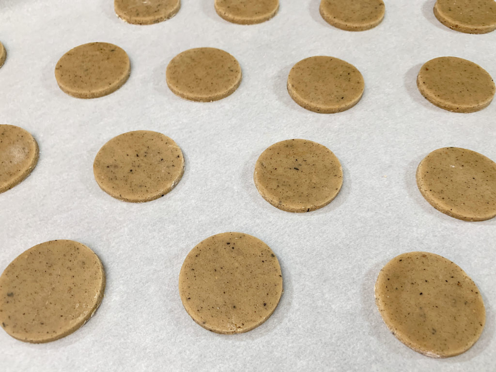 chai tea dough cut into circles