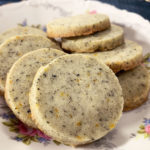 earl grey tea cookies on a fancy plate
