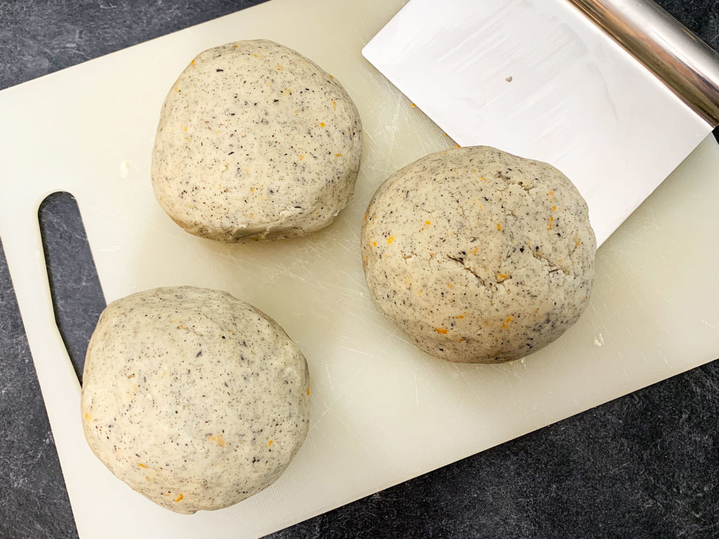 balls of earl grey tea cookie dough