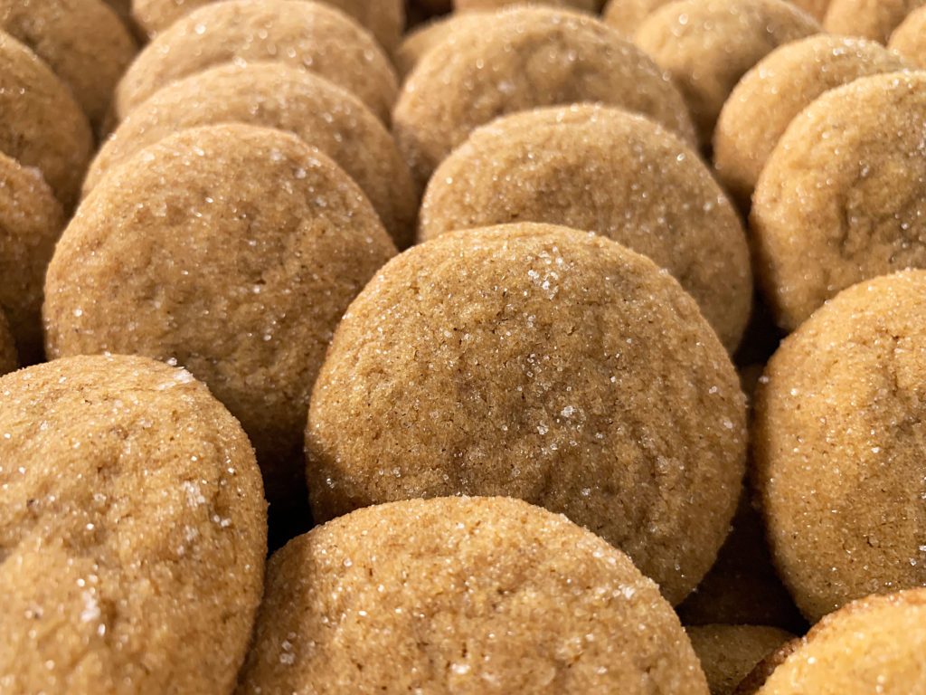 a pile of ginger sparkle cookies