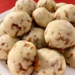 a pile of toffee shortbread cookies