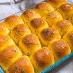Fresh baked rosemary sea salt sweet potato rolls