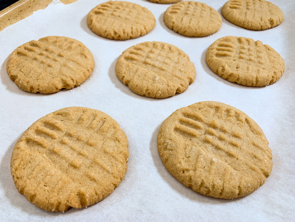 Fresh baked peanut butter cookies